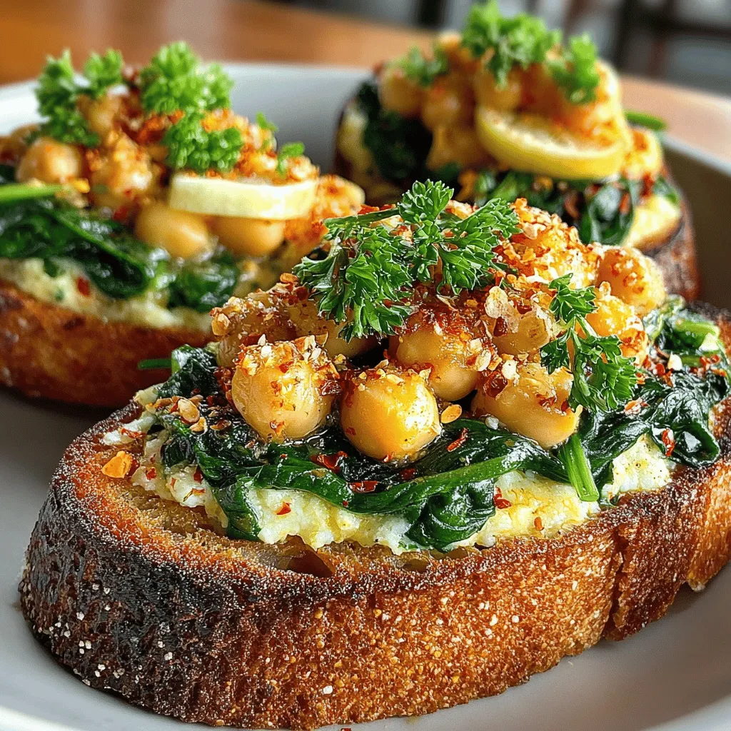 In the world of culinary delights, few combinations can rival the savory allure of garlic, the nutty richness of chickpeas, and the vibrant freshness of spinach. The Garlic Butter Chickpea & Spinach Toasts recipe is a perfect reflection of this harmony, transforming simple ingredients into an extraordinary dish. These toasts serve not only as a quick snack but also as a versatile appetizer or light meal, appealing to both health enthusiasts and food lovers alike.
