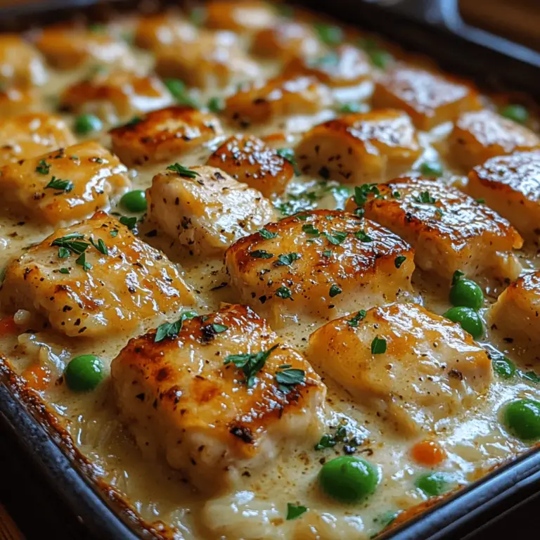 When it comes to comfort food, few dishes can compete with a well-crafted casserole. One standout among these is the Creamy Chicken & Rice Bake, a dish that seamlessly blends tender chicken, fluffy rice, and a rich, creamy sauce into a single, satisfying meal. This recipe has garnered a loyal following due to its ease of preparation and the warm, nostalgic flavors it brings to the dinner table. Whether you’re looking to whip up a quick weeknight dinner or impress guests at a family gathering, this creamy bake is a versatile option that caters to all tastes.
