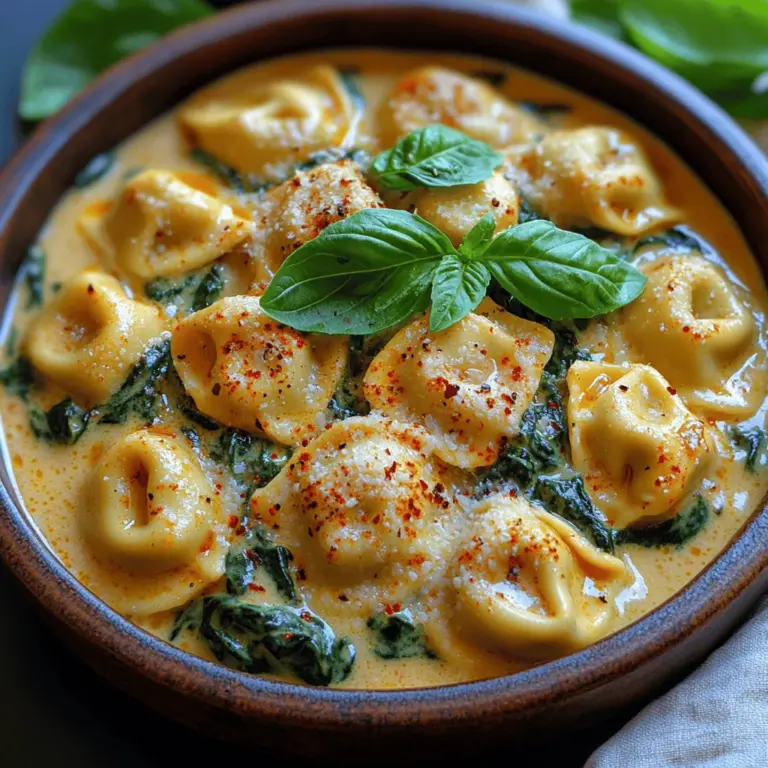 Welcome to the world of Creamy Spinach Tortellini Delight, a dish that combines comfort and sophistication in every bite. This recipe is a celebration of flavors and textures that come together harmoniously, featuring creamy, cheesy goodness complemented by the freshness of spinach. Whether you're looking for a quick weeknight meal, planning a gathering with friends, or preparing a special celebration, this dish is versatile enough to suit any occasion, making it a beloved choice for pasta lovers everywhere.