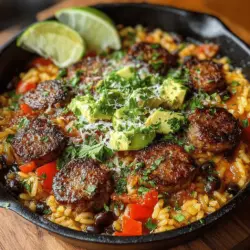 When it comes to quick, satisfying meals that pack a flavorful punch, few dishes can compete with the Spicy Sausage, Bean & Rice Skillet Delight. This dish is not just a feast for the taste buds; it also delivers on convenience, making it an ideal choice for busy weeknights or lazy weekends. With its vibrant ingredients and robust flavors, this one-pan meal is designed to please a crowd and can be customized to fit a variety of dietary preferences.