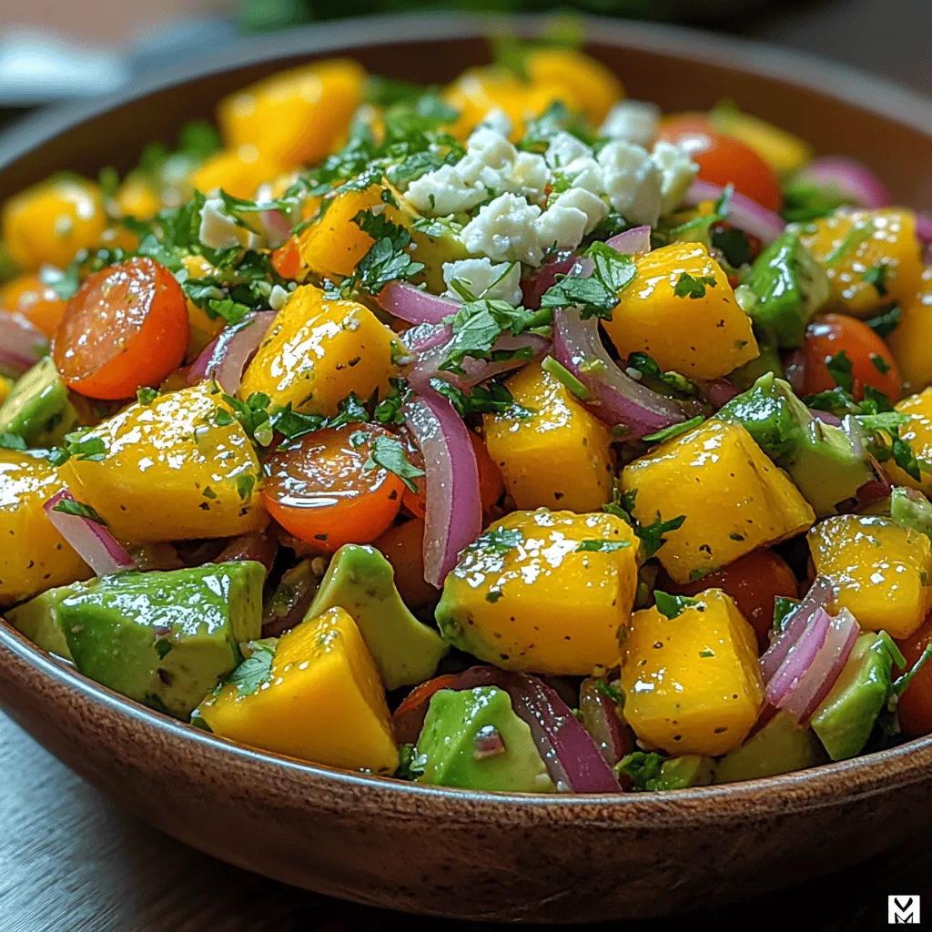 Embracing the vibrant flavors of fresh ingredients, the Tangy Mango Avocado Salad is a delightful dish that combines the creamy richness of avocados with the sweet juiciness of ripe mangoes. This salad not only tantalizes the taste buds but also offers a wealth of health benefits, making it an ideal choice for those looking to incorporate nutritious options into their meals. With its colorful presentation and refreshing taste, this salad is perfect for a variety of occasions, from casual lunches to festive gatherings, ensuring that it appeals to both health-conscious individuals and food enthusiasts alike.