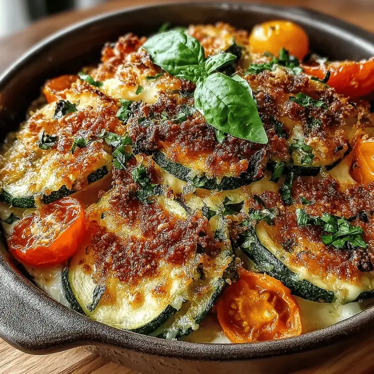 If you're searching for a comforting dish that seamlessly combines nutrition and flavor, look no further than the savory cheesy zucchini casserole. This delightful meal showcases the versatility of zucchini, a vegetable often overlooked in the culinary world, and pairs it with a rich medley of cheeses that elevate its appeal. Whether you're feeding a family or looking for a crowd-pleaser for your next potluck, this casserole is sure to win hearts and taste buds alike.