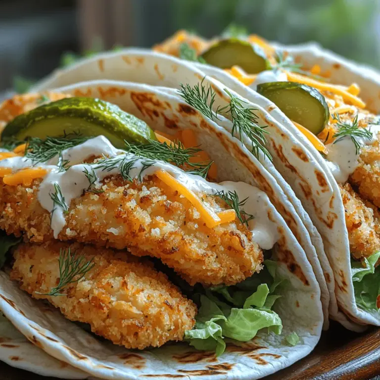 Are you looking for a quick, satisfying meal that’s both crunchy and tangy? Look no further than Crunchy Pickle Chicken Wraps. This delightful dish combines the savory goodness of crispy chicken with the zesty bite of dill pickles, all wrapped up in a soft tortilla. Perfect for lunch, dinner, or even a party appetizer, these wraps are sure to impress both family and friends with their unique flavor profile and crispy texture.