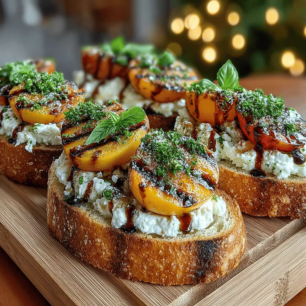 Grilled Peach Burrata Toast is a dish that harmoniously blends the sweetness of ripe, caramelized peaches with the creamy richness of burrata cheese. This delightful combination not only tantalizes the taste buds but also captures the essence of summer, making it a perfect choice for any meal of the day. Whether you’re looking to impress guests at brunch or simply indulging in a cozy breakfast at home, this recipe offers a seasonal appeal that is both refreshing and satisfying.