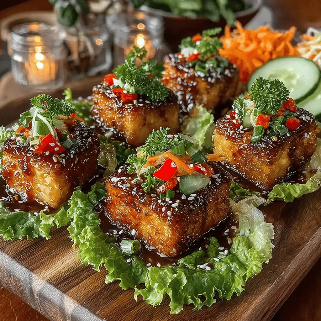 Creating the perfect Sticky Glazed Tofu starts with ensuring the tofu is cooked to perfection. This involves a careful frying technique that transforms the tofu into a deliciously crispy and flavorful base for your lettuce boats.
