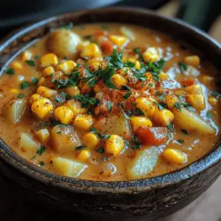 If you're looking for a dish that combines warmth, comfort, and a touch of smokiness, look no further than Smoky Paprika Sweet Corn Chowder. This hearty chowder not only warms the soul but also delights the palate with its rich flavors and creamy texture. Originating from the rustic kitchens of North America, chowder has long been a beloved dish, celebrated for its versatility and comforting nature. This particular recipe elevates the classic experience with the addition of smoky paprika, which brings depth and a delightful twist to the traditional sweet corn base.