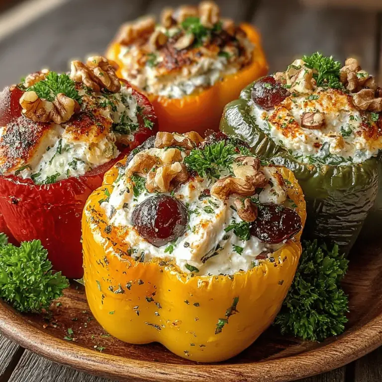 When it comes to creating a meal that captures both the eye and the palate, Colorful Chicken Salad Stuffed Peppers stand out as a perfect choice. This dish not only showcases an array of vibrant colors but also packs a nutritional punch. It's a delightful combination of lean protein, fresh vegetables, and creamy dressing, all nestled within the crisp confines of bell peppers. This recipe is an excellent way to incorporate a variety of colorful vegetables and lean protein into your diet, making it a wholesome option for anyone looking to eat healthily without sacrificing flavor.