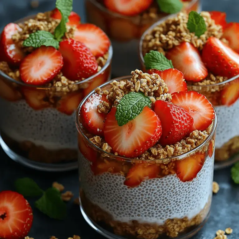 In the quest for a healthy yet satisfying meal option, the Sweet Strawberry Chia Parfait emerges as a delightful contender. This recipe not only serves as a wonderful breakfast choice but also doubles as a scrumptious dessert. The beauty of this parfait lies in its harmonious blend of fresh strawberries and nutrient-packed chia seeds, creating a treat that is both visually appealing and nourishing. With its vibrant colors and layered presentation, the Sweet Strawberry Chia Parfait invites you to indulge in a guilt-free experience that caters to both your taste buds and your health.