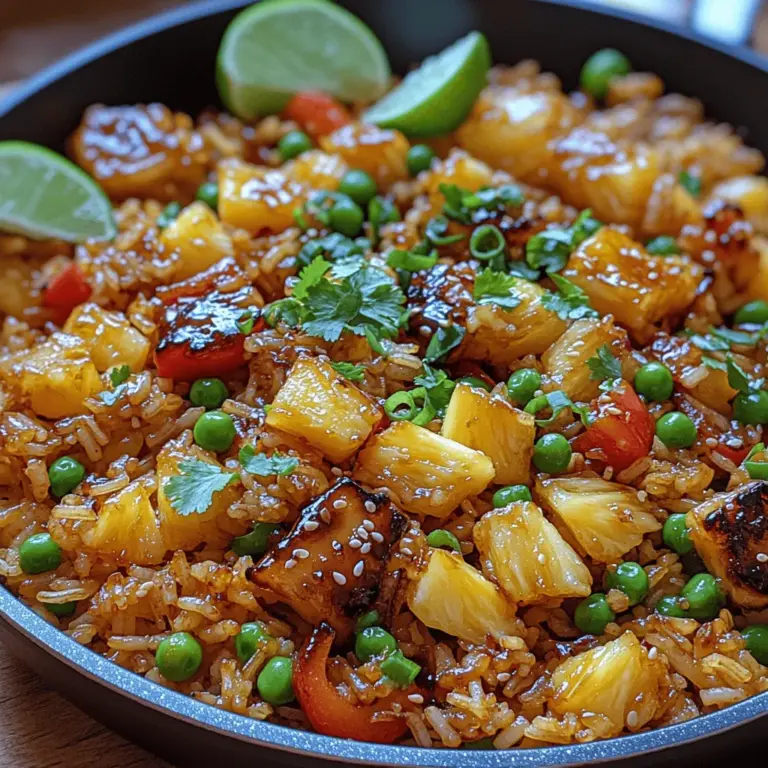 Tropical pineapple fried rice is not just a dish; it’s an experience that transports your taste buds to sun-soaked beaches and lush landscapes. Originating from Southeast Asia, this vibrant dish has gained popularity worldwide and is celebrated for its delightful fusion of flavors and textures. The combination of savory fried rice, sweet pineapple chunks, and a medley of vegetables creates a symphony of taste that captivates both the eyes and palate.