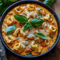 When it comes to comfort food that brings warmth and satisfaction to the dinner table, Creamy Roasted Pepper Tortellini stands out as a delightful choice. This dish seamlessly blends the vibrant, sweet flavors of roasted red peppers with the richness of a creamy sauce and the delightful texture of cheese-filled tortellini. Its appeal lies not only in its taste but also in its versatility, making it suitable for busy families looking for a quick yet satisfying meal or gourmet enthusiasts eager to explore a dish that’s simple to prepare without sacrificing flavor. As a hearty main course, Creamy Roasted Pepper Tortellini bursts with color and flavor, making it a beautiful centerpiece for any dining experience.