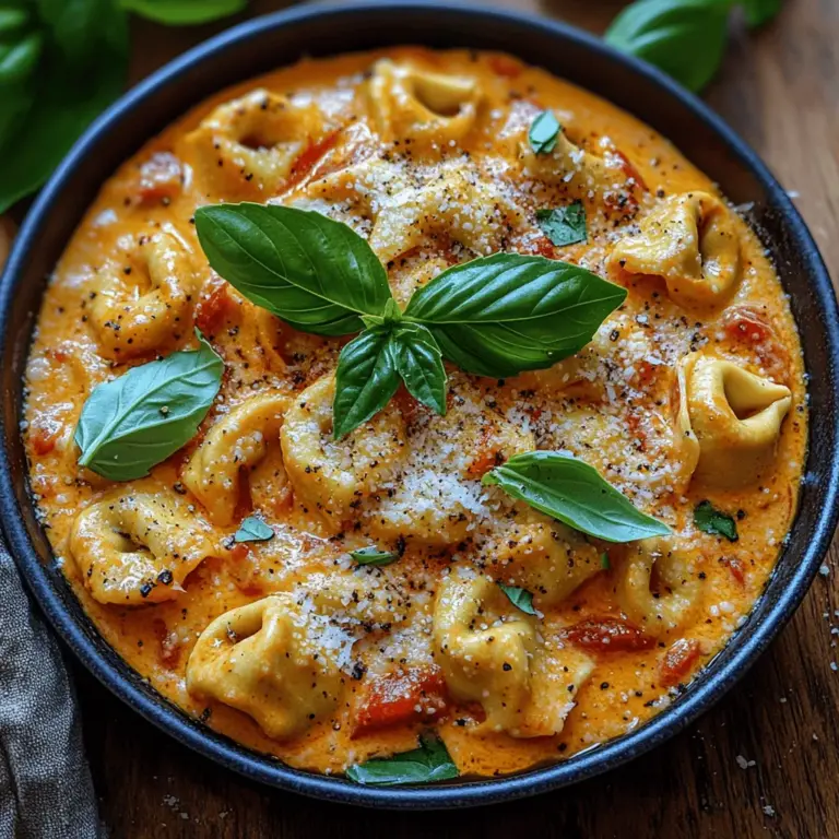 When it comes to comfort food that brings warmth and satisfaction to the dinner table, Creamy Roasted Pepper Tortellini stands out as a delightful choice. This dish seamlessly blends the vibrant, sweet flavors of roasted red peppers with the richness of a creamy sauce and the delightful texture of cheese-filled tortellini. Its appeal lies not only in its taste but also in its versatility, making it suitable for busy families looking for a quick yet satisfying meal or gourmet enthusiasts eager to explore a dish that’s simple to prepare without sacrificing flavor. As a hearty main course, Creamy Roasted Pepper Tortellini bursts with color and flavor, making it a beautiful centerpiece for any dining experience.