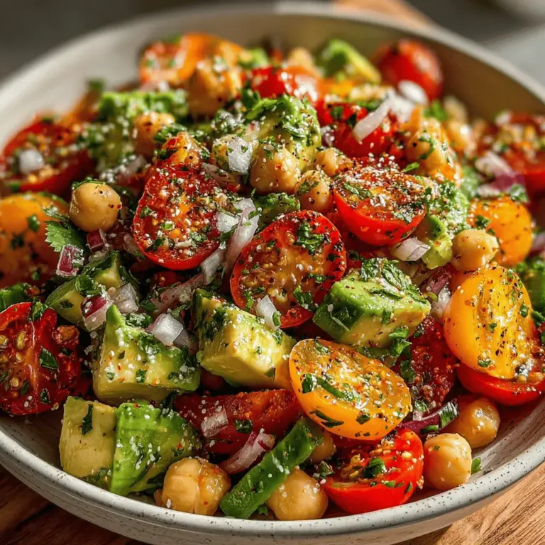 Salads have long been celebrated as the quintessential meal choice for a variety of occasions, from casual lunches to festive gatherings. Their versatility and freshness make them an ideal option for those seeking a light yet satisfying dish. Among the myriad of salad recipes available, the Zesty Avocado Chickpea Salad stands out with its vibrant colors and zesty flavors. This salad not only delights the palate but also serves as a nutritious meal that can be enjoyed any day of the week or presented as a standout dish at a special event.