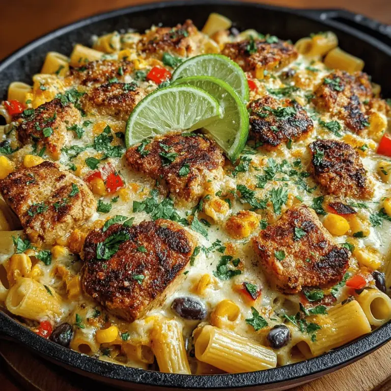 When it comes to weeknight dinners, balancing flavor, nutrition, and convenience is paramount. Enter the Creamy Southwest Chicken Pasta Skillet—a dish that encapsulates all of these elements beautifully. With its rich, creamy texture and vibrant Southwest flavors, this recipe is sure to impress family and friends alike. Perfect for those busy evenings, this one-skillet meal not only reduces cleanup time but also makes it easy to whip up a nourishing dish that satisfies both the palate and the stomach.