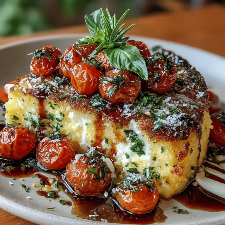 Comfort food is often defined by its ability to provide warmth, satisfaction, and a sense of home. One dish that epitomizes this notion is Savory Herbed Polenta & Roasted Tomato Bake. This delightful recipe combines the creamy, rich texture of polenta with the sweet, tangy flavor of roasted tomatoes, creating a dish that is both hearty and soul-soothing. Whether you're looking for a main course or a side dish, this versatile bake fits seamlessly into any meal, appealing to both vegetarians and vegans alike.