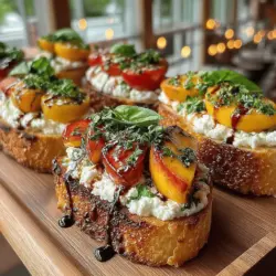 When it comes to creating an unforgettable appetizer that balances sweetness with savory depth, the Sweet & Savory Peach & Goat Cheese Crostini stands out as a delightful choice. This recipe is not only visually appealing but also combines a medley of flavors that are sure to impress your guests. Whether you're hosting a summer soirée, a cozy family gathering, or a festive holiday party, this crostini is the perfect starter that captures the essence of seasonal ingredients.