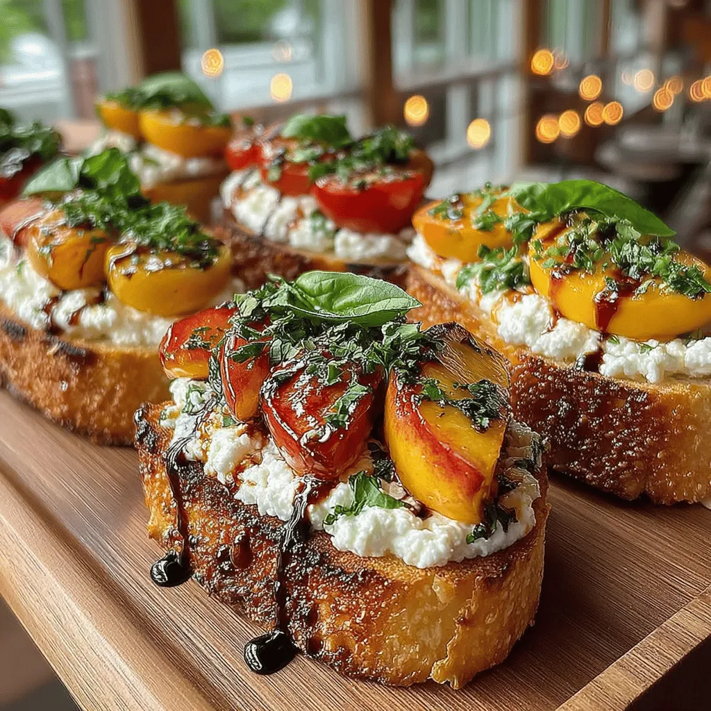 When it comes to creating an unforgettable appetizer that balances sweetness with savory depth, the Sweet & Savory Peach & Goat Cheese Crostini stands out as a delightful choice. This recipe is not only visually appealing but also combines a medley of flavors that are sure to impress your guests. Whether you're hosting a summer soirée, a cozy family gathering, or a festive holiday party, this crostini is the perfect starter that captures the essence of seasonal ingredients.