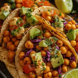 In the world of culinary exploration, few dishes can rival the vibrant and satisfying Crunchy Chickpea Fiesta Tacos. These tacos offer a perfect blend of textures and flavors, making them a standout option for anyone looking to elevate their dining experience. Not only do they tantalize the taste buds, but they also support a healthy lifestyle with their wholesome, plant-based ingredients. Packed with protein-rich chickpeas and a colorful array of fresh vegetables, these tacos are ideal for a quick weeknight dinner or a festive gathering with friends and family.