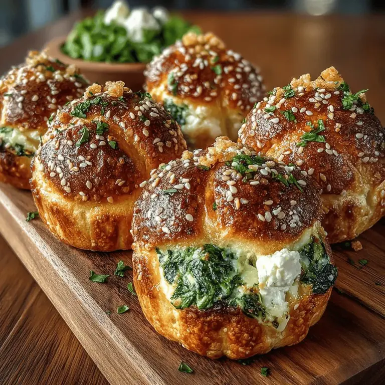The first step in creating the perfect Mini Spinach Feta Biscuit Bombs is to combine the dry ingredients effectively. This process is crucial for achieving a consistent texture throughout the biscuit dough. Start by measuring out your all-purpose flour, baking powder, baking soda, and a pinch of salt into a large mixing bowl. Use a whisk to combine these ingredients thoroughly. Whisking not only ensures an even distribution of the baking powder and soda, which are essential for leavening, but it also aerates the flour, resulting in a lighter and fluffier biscuit.