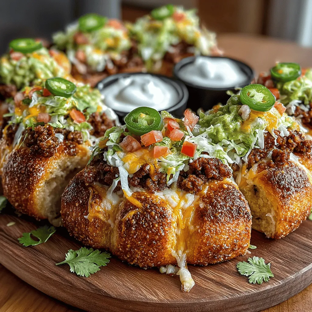 Mini Chicken Taco Ring Bites are a delightful fusion of flavors and textures that elevate any gathering, game day, or family dinner into a memorable culinary experience. These bite-sized treats bring together the savory richness of seasoned ground chicken, the creaminess of melted cheese, and the freshness of crisp vegetables, all artfully wrapped in flaky crescent dough. The beauty of this recipe lies not only in its taste but also in its simplicity; with minimal prep time and a straightforward cooking process, you'll find that these bites are as easy to make as they are impressive to serve.