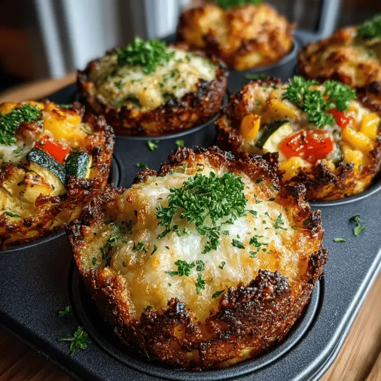 In the world of culinary creativity, simplicity often leads to the most delightful dishes. One such standout recipe is the Mini Veggie & Cheese Hash Nests. This dish exemplifies how a few quality ingredients can come together to create a masterpiece that is not only visually appealing but also bursting with flavor. Imagine a crispy potato base cradling a medley of fresh vegetables and gooey melted cheese—these nests are perfect for any occasion, whether served as an appetizer, a side dish, or even a light main course. Their versatility makes them an excellent addition to your culinary repertoire, and they are sure to impress family and friends alike.