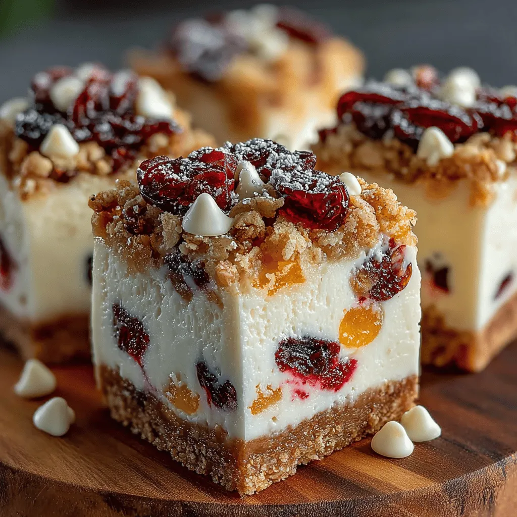 In a world where indulgence often comes at the cost of nutrition, the Cranberry Chill Bliss Bars emerge as a delightful solution that balances health and taste. These bars are not only easy to prepare but also serve as a refreshing treat that can be enjoyed at any time of the day. Crafted with wholesome ingredients like Greek yogurt and coconut cream, they provide a creamy texture that is both satisfying and nutritious. The inclusion of dried cranberries and white chocolate chips adds a sweet, flavorful twist that elevates these bars from simple snacks to a delightful dessert option.