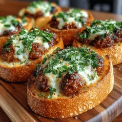 Mini Meatball Garlic Bread Boats: A Delicious Recipe