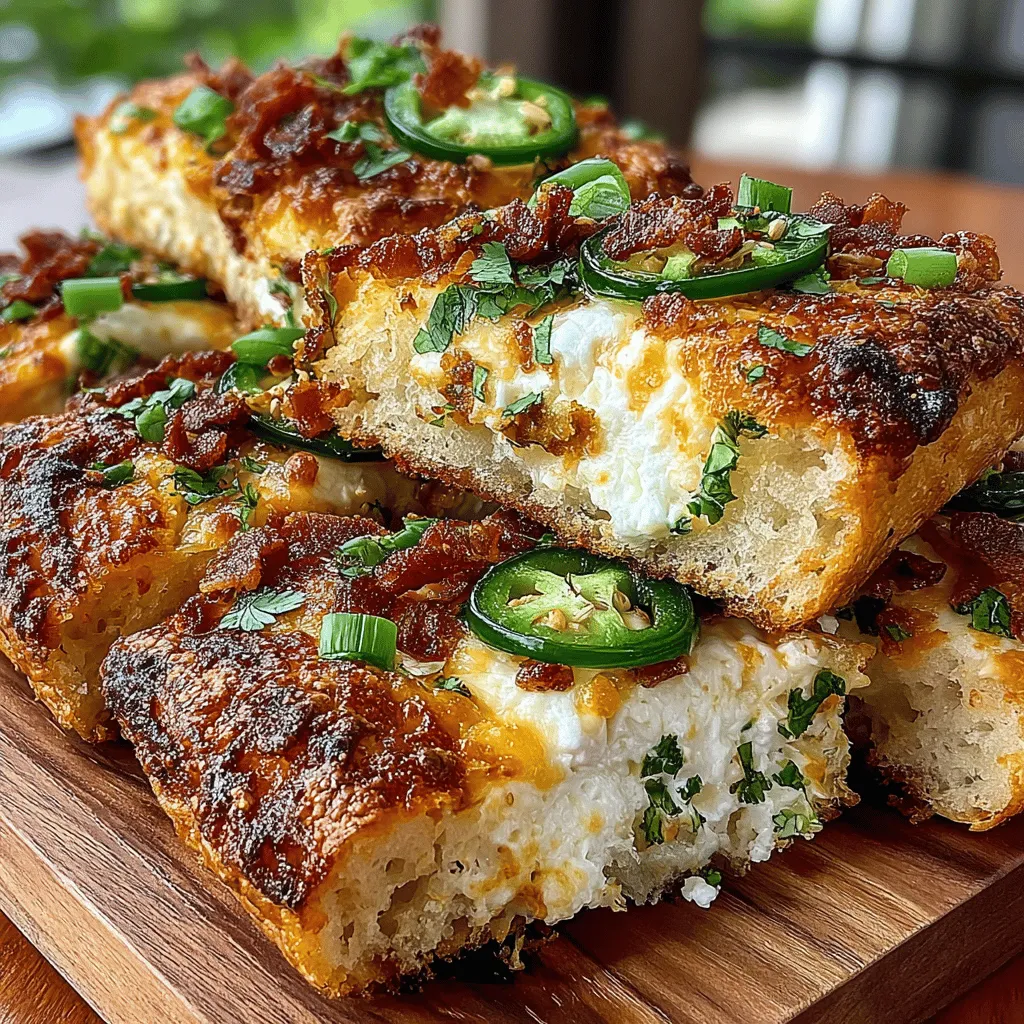 Jalapeño poppers have long been a beloved appetizer at parties and gatherings, celebrated for their perfect blend of heat, creaminess, and crunch. Their versatility allows for countless variations, making them a staple for both casual snacking and festive occasions. The Mini Jalapeño Popper Flatbreads take this classic flavor combination and reimagine it, offering a delightful flatbread that’s easy to share and enjoy. These bite-sized treats boast a medley of rich cheeses, crispy bacon, and the signature kick of jalapeños, all layered atop a soft, chewy base.