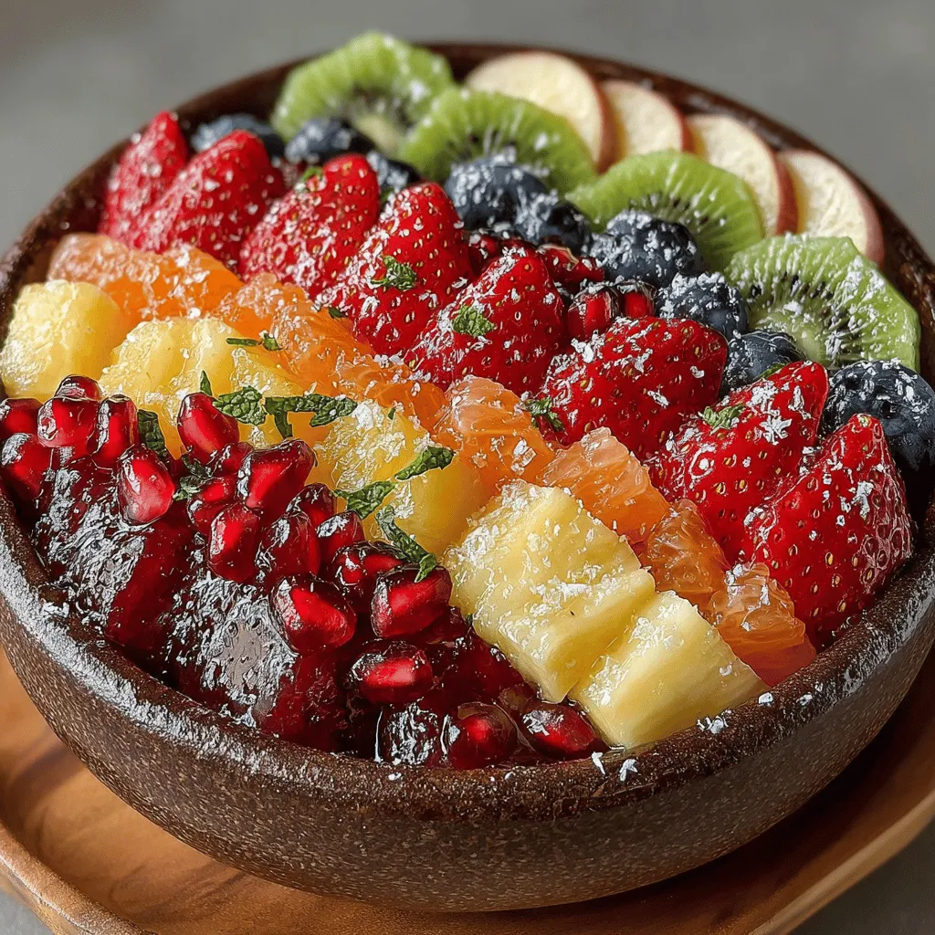 When it comes to refreshing and healthy snacks, few dishes can rival the vibrant appeal of a fruit salad. Bursting with color, flavor, and nutrition, fruit salads are not only a feast for the eyes but also a delightful way to incorporate essential vitamins and minerals into your diet. Among the myriad of fruit salad options, the Rainbow Bliss Fruit Salad Bowl stands out as a particularly enticing choice. This recipe combines a spectrum of seasonal fruits, creating a visually stunning and nutrient-packed dish that is perfect for any occasion, from casual family gatherings to sophisticated brunches.