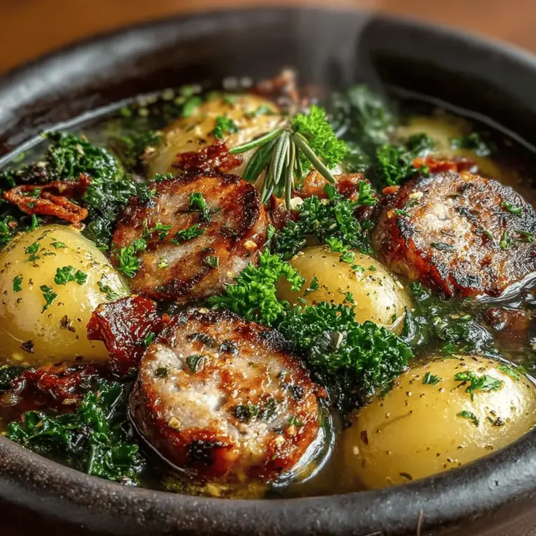 Autumn is synonymous with comfort food, and this dish embodies that sentiment in every bite. As temperatures drop, we naturally gravitate towards meals that provide warmth and satisfaction. The combination of savory Italian sausage, tender baby potatoes, and vibrant greens creates a symphony of flavors that is both nourishing and fulfilling. This recipe not only satisfies hunger but also brings loved ones together around the dinner table, sharing stories and laughter as they enjoy a delicious meal.