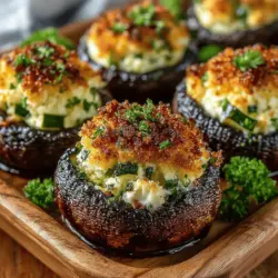Zesty Zucchini Feta Stuffed Mushrooms are a delightful culinary creation that brings together a medley of flavors and textures, making them a perfect addition to any meal or gathering. These stuffed mushrooms are not only visually appealing but also pack a punch in taste, combining the earthiness of portobello mushrooms with the lightness of zucchini and the tangy richness of feta cheese. The blend of fresh herbs and spices elevates the dish, making each bite a burst of flavor.