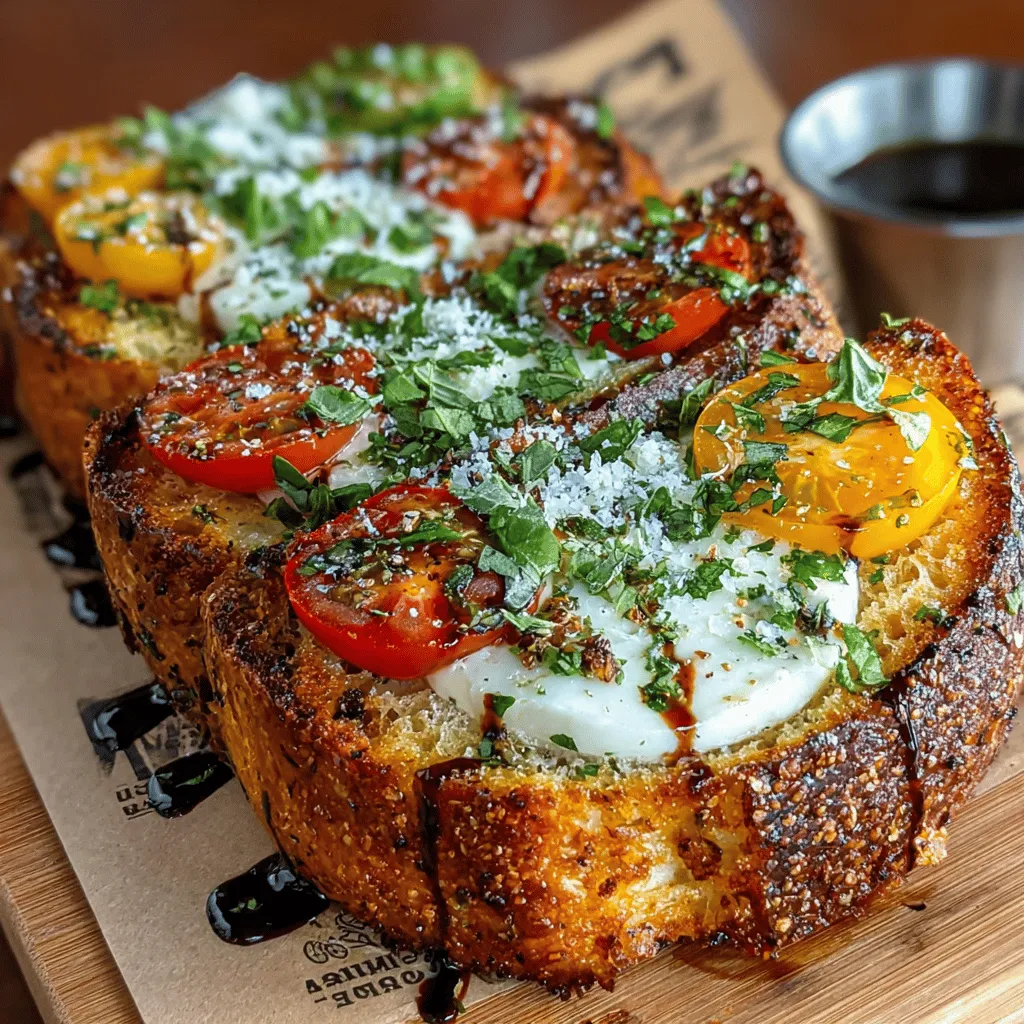 Imagine a dish that captures the essence of Italian cuisine while also being incredibly easy to prepare at home. Caprese Garlic Bread is just that—a delightful fusion of flavors that brings together the classic ingredients of a Caprese salad and the comforting warmth of garlic bread. Originating from Italy, this recipe pays homage to the traditional Caprese salad, which features fresh tomatoes, mozzarella, and basil, all drizzled with a rich balsamic reduction. The combination of these ingredients creates a dish that is not only visually appealing but also tantalizingly delicious.