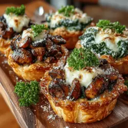 Delight your taste buds with Mini Spinach & Mushroom Melt Cups, an exquisite appetizer that elegantly marries the earthy flavors of mushrooms with the vibrant freshness of spinach. These delectable melt cups are not only easy to prepare but also visually appealing, making them a perfect choice for gatherings, parties, or even a cozy night in. The creamy cheese blend adds a rich texture that complements the savory filling, ensuring each bite is a delightful experience. In this article, we will guide you through the recipe step-by-step while highlighting the unique ingredients that make this dish a must-try for any home cook or entertaining aficionado.
