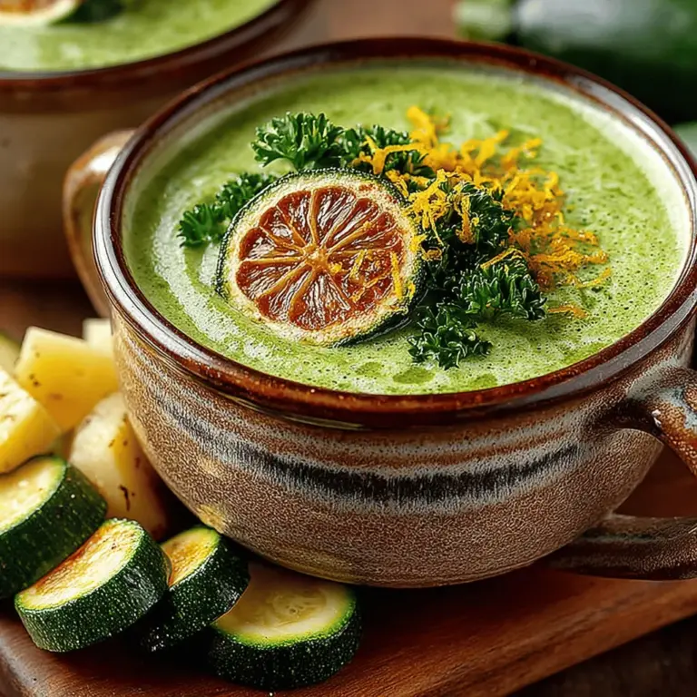 Zesty Creamy Zucchini Soup is not just a dish; it's a culinary experience that marries the freshness of summer vegetables with a rich, velvety texture. As we all seek comfort in food, this soup offers warmth and nourishment while also being light and bright on the palate. Its vibrant flavor profile is perfect for any season, making it a go-to recipe for health-conscious eaters and soup lovers alike.