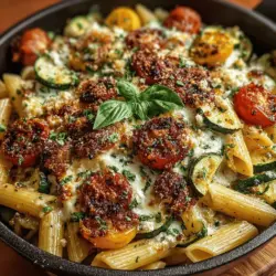 Zucchini Feta Pasta Bake: A Wholesome Delight