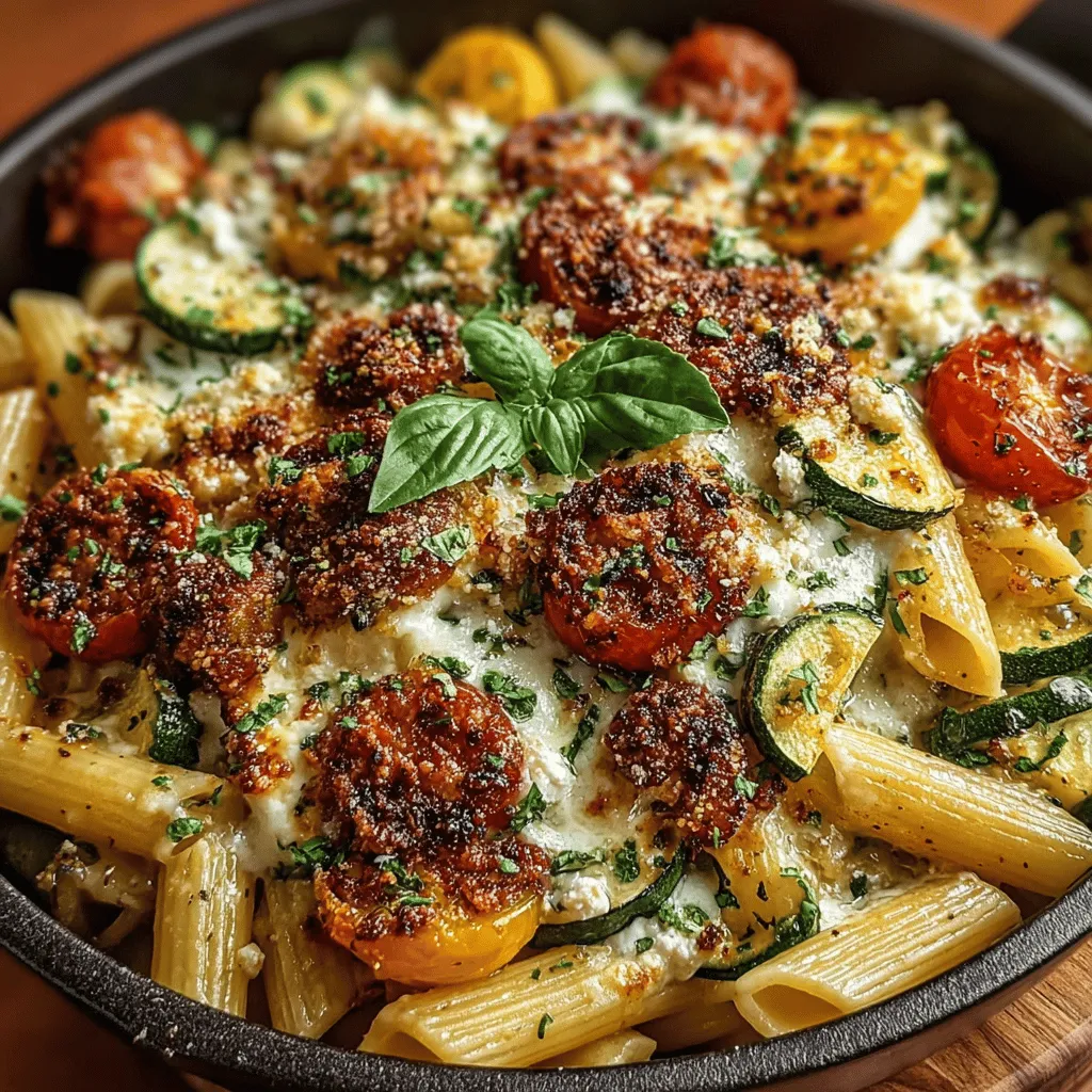 In the world of comfort food, pasta holds a special place, and when you combine it with vibrant vegetables and creamy feta cheese, you create a dish that not only satisfies the palate but also nourishes the body. The Zucchini Feta Pasta Bake is a delightful recipe that showcases the best of both worlds—health and indulgence. This dish is perfect for families looking to incorporate more vegetables into their meals or for those hosting gatherings where a crowd-pleasing dish is essential.