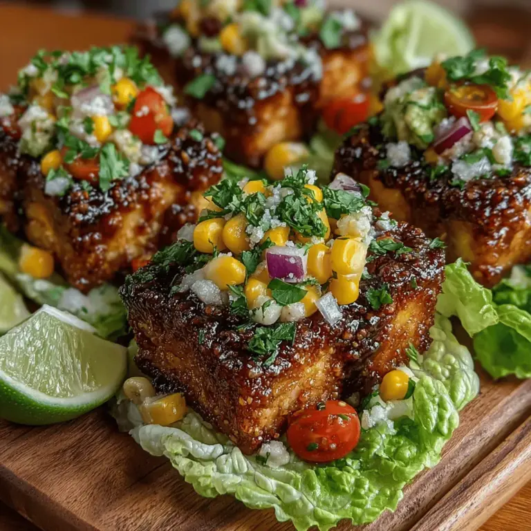 In recent years, plant-based diets have surged in popularity as more individuals seek nutritious meal options that are both satisfying and easy to prepare. One standout recipe that embodies these qualities is Mini BBQ Tofu Lettuce Boats. These delightful bites are perfect for a light meal, appetizer, or a fun party dish. Featuring firm tofu tossed in a rich BBQ sauce and wrapped in crisp lettuce leaves, this recipe is not only quick to make but also packed with flavor and texture. In this article, we’ll delve into the ingredients, step-by-step preparation, and the many reasons why these Mini BBQ Tofu Lettuce Boats are a fantastic addition to your culinary repertoire.