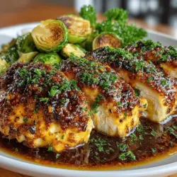 Sweet & Savory Maple Dijon Chicken with Crispy Brussels Sprouts
