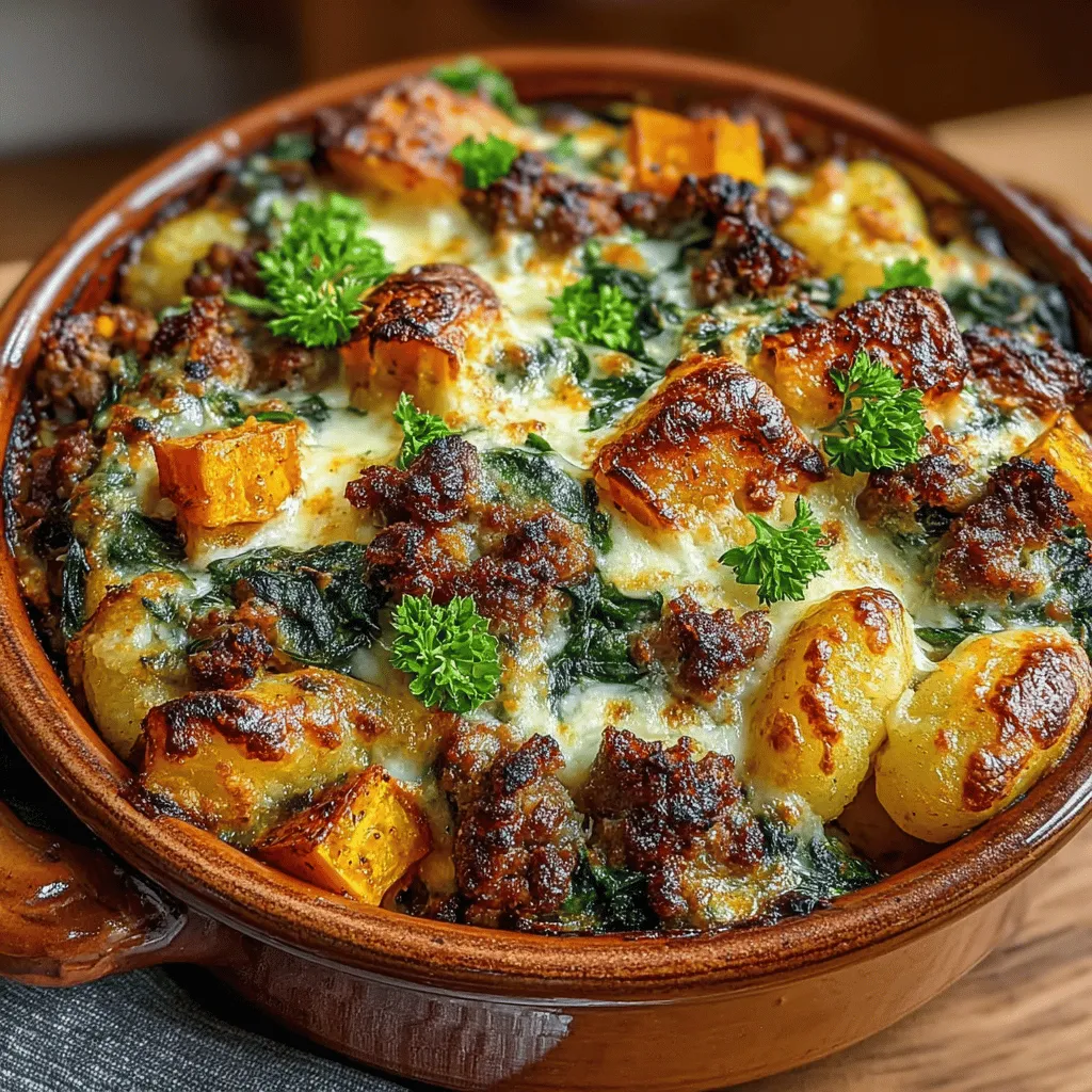 As the leaves turn vibrant shades of orange and gold and the air fills with the crispness of autumn, there’s nothing quite as comforting as a warm, hearty dish that embraces the essence of the season. The "Harvest Harmony: Butternut Squash & Sausage Gnocchi Bake" is a perfect embodiment of this sentiment. This recipe showcases the delightful marriage of flavors and textures, making it an ideal centerpiece for gatherings and family meals during the cooler months.