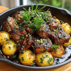 There's something undeniably comforting about a hearty meal featuring tender steak bites paired with crispy roasted potatoes. This combination not only satisfies the palate but also evokes a sense of warmth and indulgence, making it a go-to choice for both casual weeknight dinners and special gatherings. Among the myriad ways to prepare steak and potatoes, one recipe stands out: Sizzling Garlic Butter Steak Bites with Herb-Infused Potatoes.