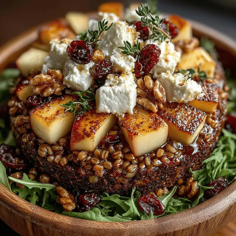 In the ever-evolving world of culinary delights, warm salads have emerged as a comforting yet nutritious option that appeals to both the palate and the health-conscious. This Warm Apple Walnut Farro Salad is a quintessential recipe that beautifully showcases the seasonal flavors of fall. It combines the sweetness of fresh apples, the crunch of toasted walnuts, and the heartiness of farro, creating a dish that is both satisfying and wholesome. Whether enjoyed as a vibrant side dish or a stand-alone main course, this salad offers a medley of textures and tastes that can brighten any meal.