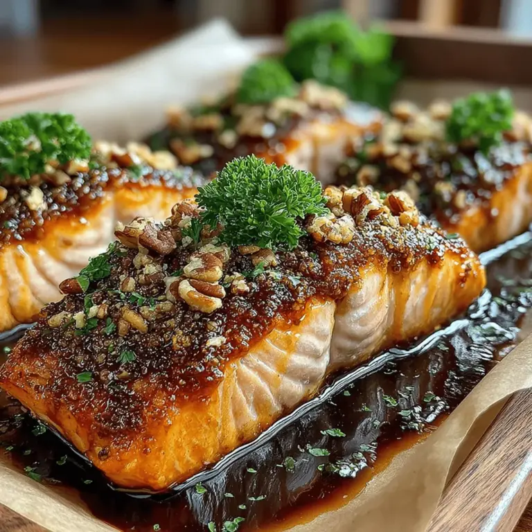 Salmon is a beloved staple in kitchens around the world, celebrated not only for its rich flavor and versatility but also for its impressive nutritional profile. Whether grilled, baked, or pan-seared, this fish lends itself well to a variety of culinary styles, making it a favored choice for both casual weeknight dinners and elegant gatherings. One standout preparation that has been gaining popularity is Maple Glazed Pecan Salmon. This dish combines the natural richness of salmon with a unique glaze that balances sweet and savory flavors, creating a delightful culinary experience.