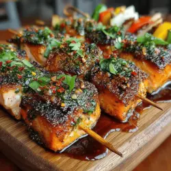 When it comes to creating a dish that is both healthy and bursting with flavor, Maple Glazed Salmon Skewers stand out as a perfect choice. This recipe combines the rich, buttery taste of salmon with the sweet, caramelized notes of pure maple syrup, resulting in a delightful fusion that appeals to a wide range of palates. Whether you're planning a casual weeknight dinner or an elegant gathering, these skewers are sure to impress your family and friends. Not only are they delicious, but they also offer a plethora of health benefits, making them an ideal option for health-conscious individuals.