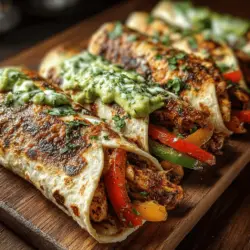 Zesty Chicken Fajita Wraps with Creamy Avocado