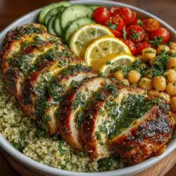 Savory Lemon Herb Grilled Chicken Bowls