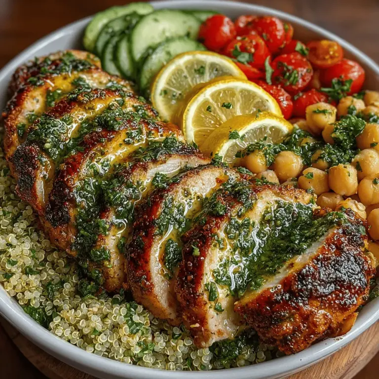 In recent years, grilled chicken bowls have surged in popularity as a go-to meal choice for health-conscious diners and busy individuals alike. These bowls are not just a feast for the eyes—they're a harmonious blend of flavors and textures that cater to a variety of dietary preferences. The Savory Lemon Herb Grilled Chicken Bowls stand out in this culinary trend, offering a refreshing twist with their zesty lemon and aromatic herbs. This dish is perfect for anyone looking to savor a nutritious meal that is as satisfying as it is quick to prepare.