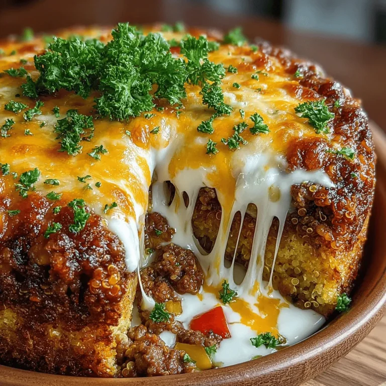 Comfort food holds a special place in our hearts, providing joy and warmth during both busy weekdays and cozy weekends. Casseroles, in particular, shine as a one-dish meal option that brings together a variety of ingredients into a harmonious blend of flavors. Today, we introduce the Cheesy Beef and Quinoa Casserole Delight, a nutritious and hearty dish that pairs the rich flavors of ground beef with the wholesome goodness of quinoa and an array of colorful vegetables. This casserole not only satisfies your hunger but also nourishes your body, making it an ideal choice for family dinners and meal prep.