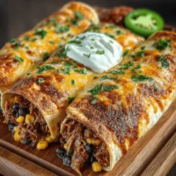 - 2 cups shredded cooked chicken - 1 can (15 oz) black beans, drained and rinsed - 1 cup corn kernels (fresh, frozen, or canned) - 1 cup salsa (mild or spicy, depending on preference) - 1 teaspoon ground cumin - 1 teaspoon smoked paprika - 1 teaspoon garlic powder - 1 teaspoon onion powder - 8-10 corn tortillas - 1 cup shredded cheese (cheddar or Mexican blend) - Fresh cilantro for garnish (optional) - Olive oil for greasing the baking dish