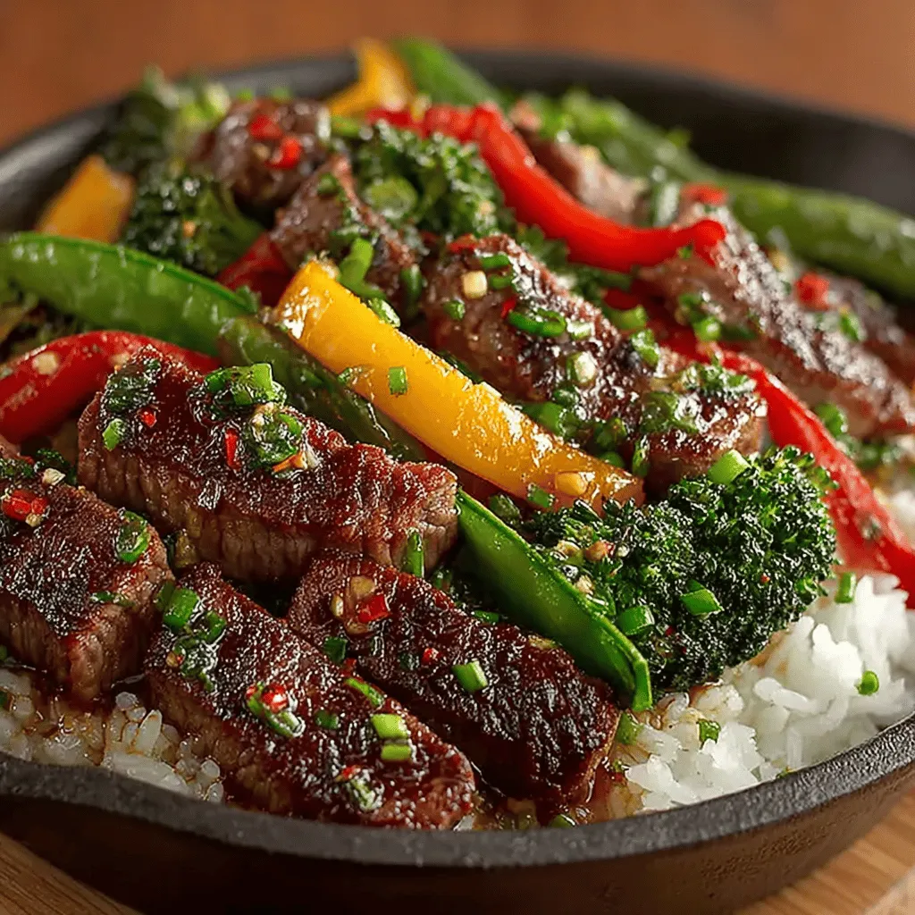 - 1 pound beef sirloin, thinly sliced - 2 tablespoons soy sauce - 1 tablespoon oyster sauce - 1 tablespoon cornstarch - 1 cup broccoli florets - 1 bell pepper, sliced (any color) - 1 cup snap peas - 1 carrot, julienned - 2 cloves garlic, minced - 1 tablespoon ginger, minced - 2 tablespoons vegetable oil - Salt and pepper to taste - Cooked rice or noodles for serving