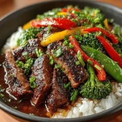 - 1 pound beef sirloin, thinly sliced - 2 tablespoons soy sauce - 1 tablespoon oyster sauce - 1 tablespoon cornstarch - 1 cup broccoli florets - 1 bell pepper, sliced (any color) - 1 cup snap peas - 1 carrot, julienned - 2 cloves garlic, minced - 1 tablespoon ginger, minced - 2 tablespoons vegetable oil - Salt and pepper to taste - Cooked rice or noodles for serving