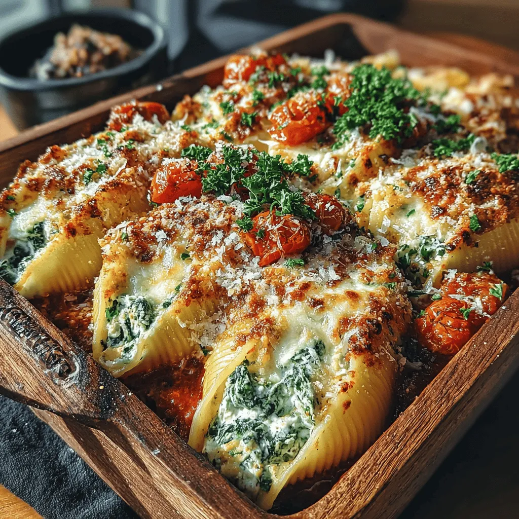 Explore the delightful world of Cheesy Spinach and Lentil Stuffed Jumbo Shells, a nutritious and flavorful dish that blends comfort food with healthy ingredients. This recipe not only satisfies your cravings but also packs a punch with protein-rich lentils and fresh spinach, making it a perfect option for a family dinner or a gathering with friends. With the creamy ricotta and melted mozzarella, this dish is sure to become a favorite in your household. Get ready to dive into this comprehensive guide that takes you through every step of creating this delicious meal.